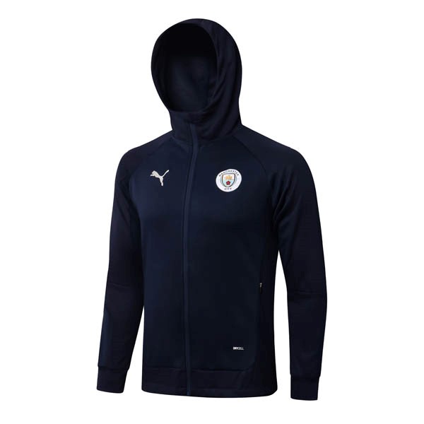 Hoodies Manchester City 2022-23 Blau Oscuro